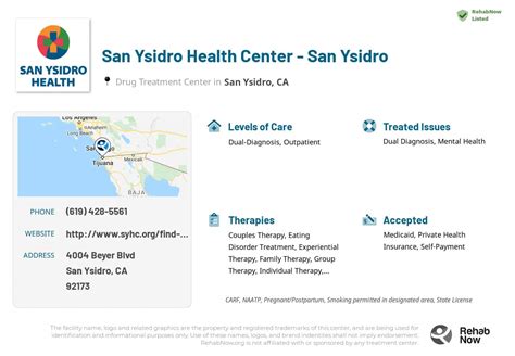 San Ysidro Health Phone Number