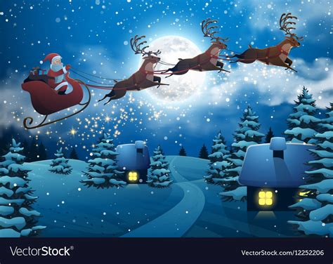 Santa Claus Flying Sleigh Ride Tonight