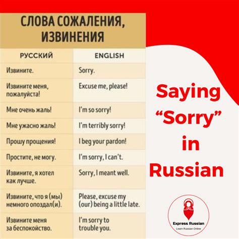 Say Sorry In Russian