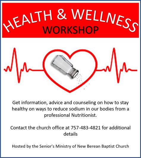 Seasonal Health Awareness New Berean Baptist Church