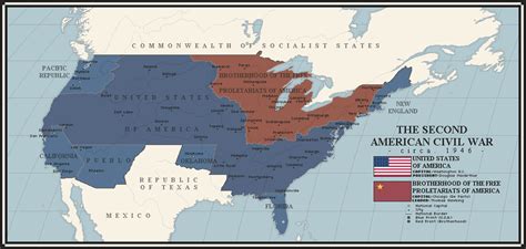 Second American Civil War Map