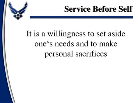 Service Before Self Meaning