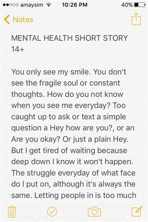 Short Story About Mental Health