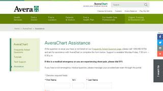 Sign Up For Avera Chart