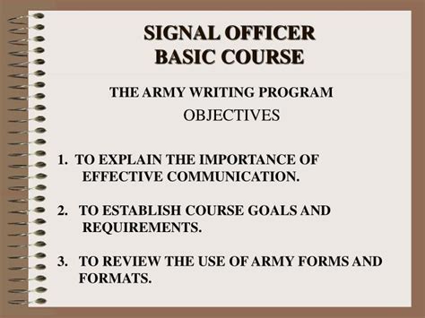 Signal Officer Basic Course Guide