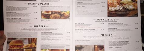 Silver Cross Menu