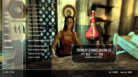 Skyrim 5 Crafting Healing Potions