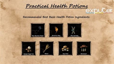 Skyrim Health Potion Recipe List