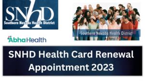 Snhd Health Card Renewal Appointment