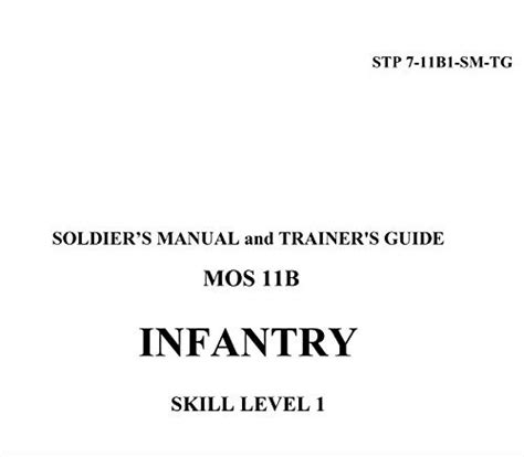 Soldier S Manual And Trainer S Guide Mos 11B Infantry