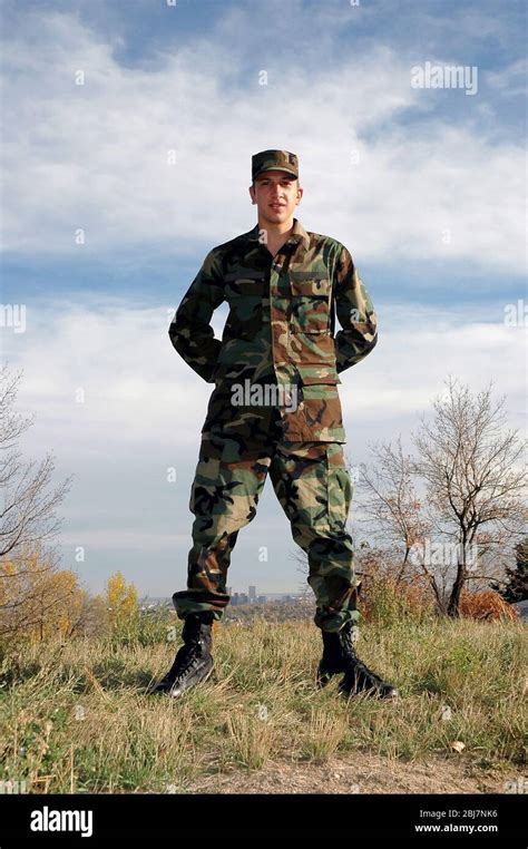 Soldier Standing At Ease