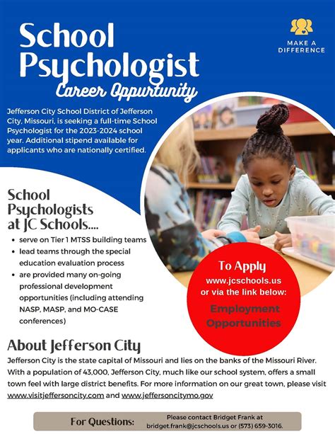 Special Services Special Education Health Employment Opportunity School Psychologist Position