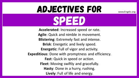 Speed Related Adjective