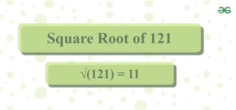 Square Root Of 121