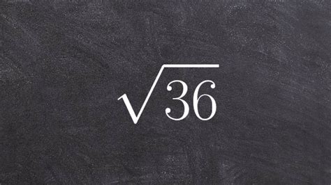 Square Root Of 36 Simplified