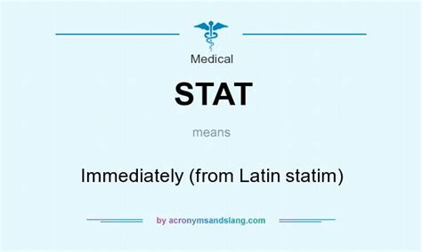 Stat Medication Meaning