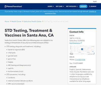 Std Testing Santa Ana Ca