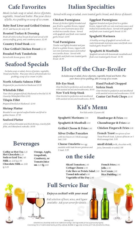 Summerlin Hospital Food Menu