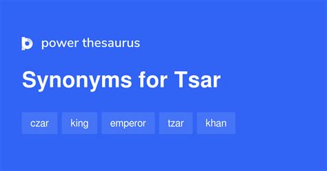 Synonyms For Czar