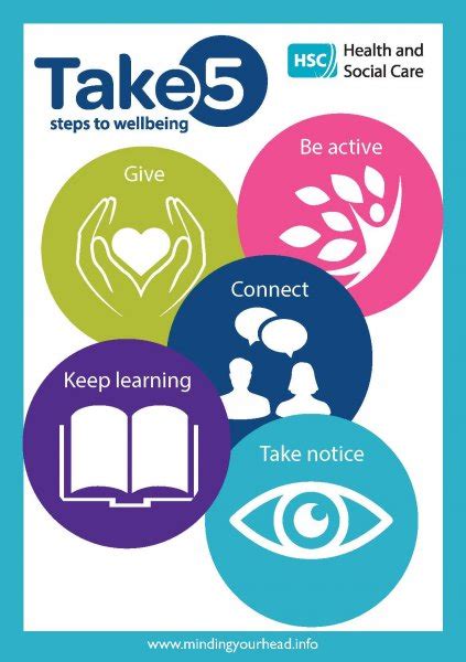 Take 5 Steps To Wellbeing English And Translations Hsc Public Health Agency