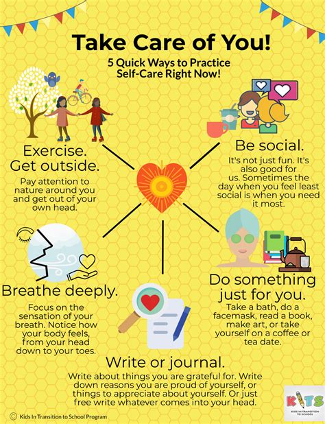 Take Care Of You 5 Quick Ways To Practice Self Care Right Now Infographic Kits