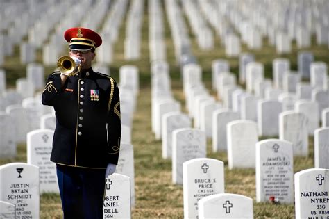 Taps At A Military Funeral