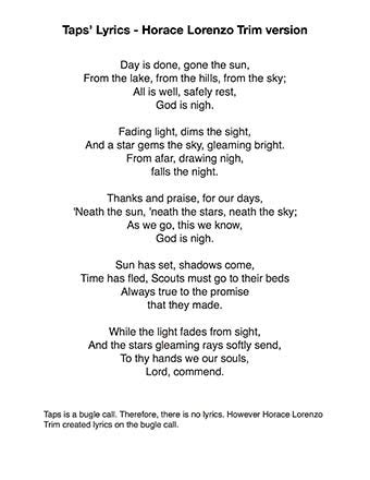 Taps Lyrics Pdf