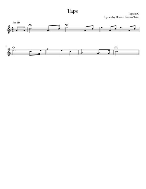 Taps Sheet Music Pdf