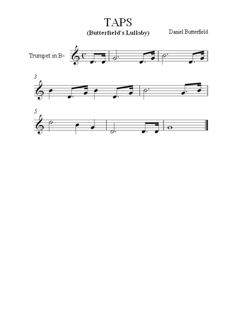 Taps Trumpet Notes Easy