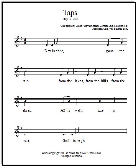 Taps Trumpet Sheet Music Easy