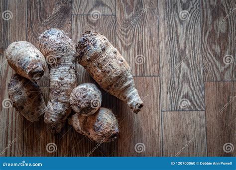 Taro Root Vegetable Known As Dasheen Stock Photo Image Of Coco