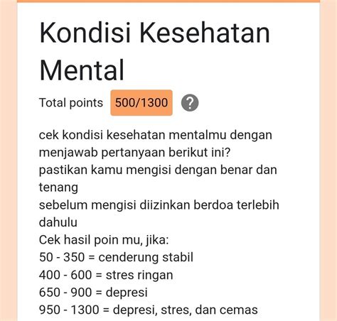 Tes Mental Health Gratis