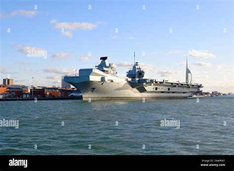 The Royal Navy S New Aircraft Carrier Hms Prince Of Wales Moored At