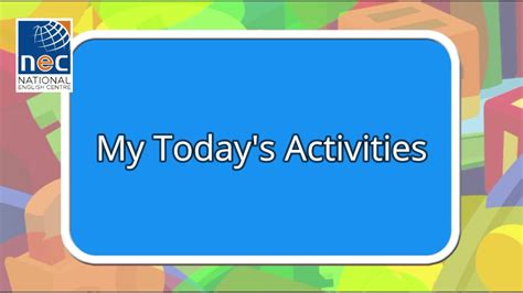 Today S Activity Or Today S Activities