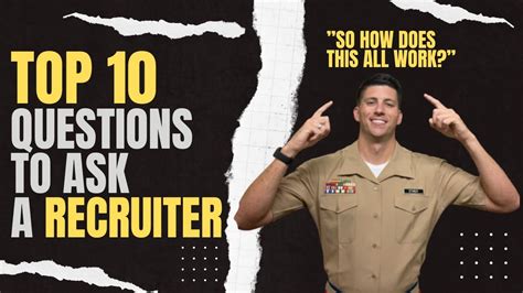 Top 10 Questions To Ask A Military Recruiter Youtube