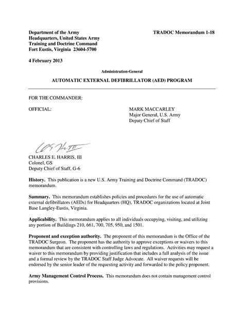 Tradoc Memorandum 600 18