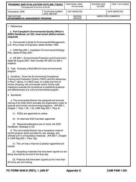 Training And Evaluation Outline Army