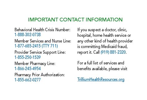 Trillium Health Resources Benefit Plan