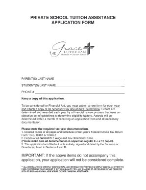 Tuition Assistance Application Form