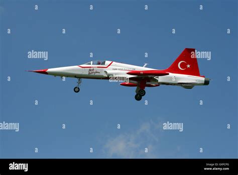 Turkish Stars F 5 Fighter Jet Stock Photo Alamy