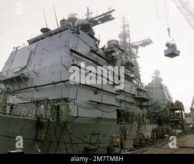 Two Phalanx Mark 15 3X1 Weapons Systems Are Lifted Into Place Aboard The Aegis Guided Missile