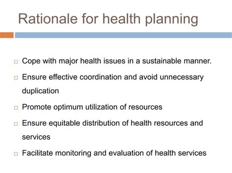 Types Of Health Planning Ppt