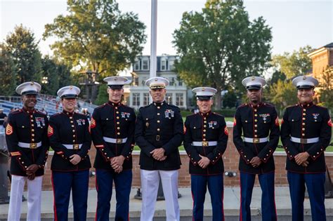 U S Marine Participants In The Marine Forces Reserve Diversity Aimed Officer Program Daop Attend A Friday Evening Parade At Marine Barracks Washington D C Aug 19 2022 Daop Provides Enlisted Marines With The