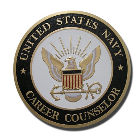 U S Navy Career Counselor Emblem Wooden Seal Plaques