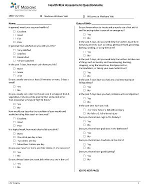 Uhc Health Assessment Questionnaire