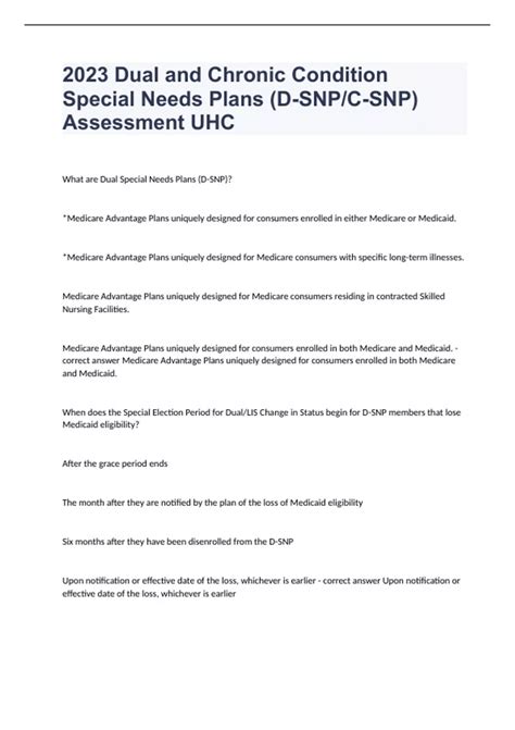 Uhc Snp Health Assessment Questions