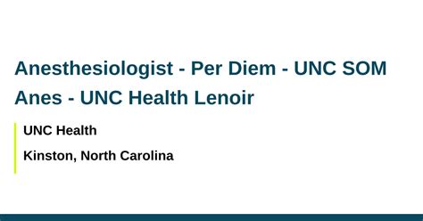 Unc Health Lenoir Careers