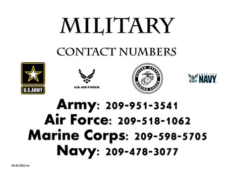 United States Military Phone Number