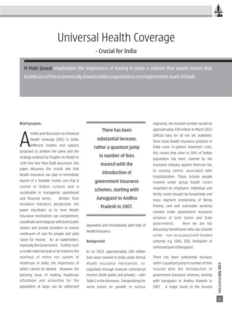 Universal Health Coverage Pdf