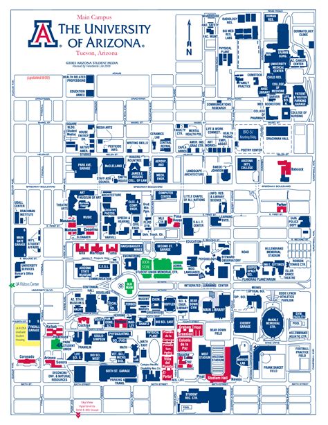 University Of Arizona Parking Map Maps For You